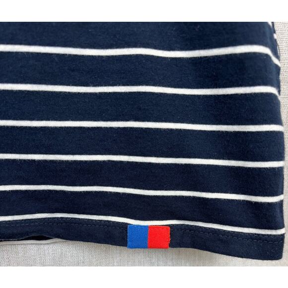 Kule Mister Men's XL navy and white stripe t-shirt 100% cotton crew neck‎ - Picture 3 of 6